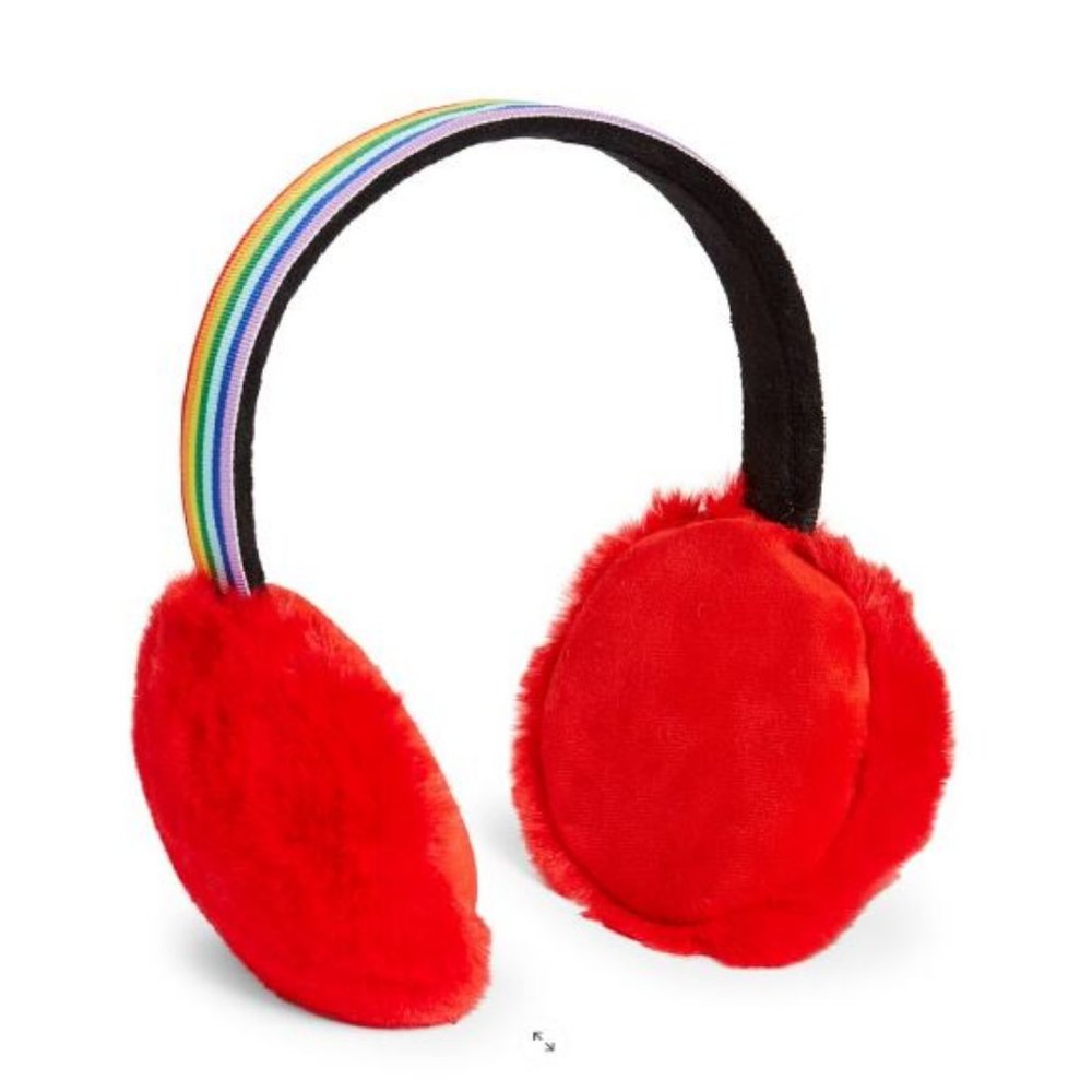 CLEARANCE Nordstrom Rainbow Red Faux Fur Ear Muffs